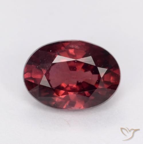 1.03ct Натуральный Средний красный Родолит Гранат, Овал, Чистота VS
