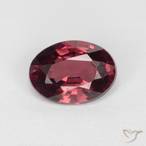 0.97ct Натуральный Средний красный Родолит Гранат, Овал, VVS-VS