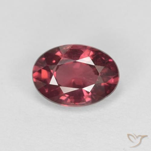 1.04ct Натуральный Темно-красный Родолит Гранат, Овал, Чистота VS