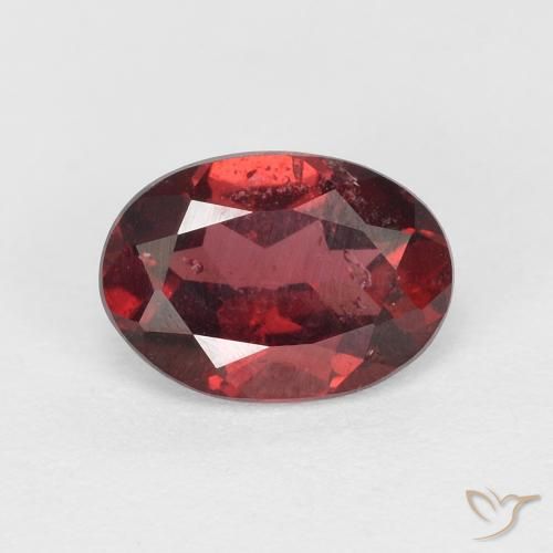 1.02ct Натуральный Алый красный Родолит Гранат, Овал, VS-SI
