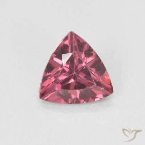 0.53ct Натуральный Малиново-красный Родолит Гранат, Триллион, Чистота VS