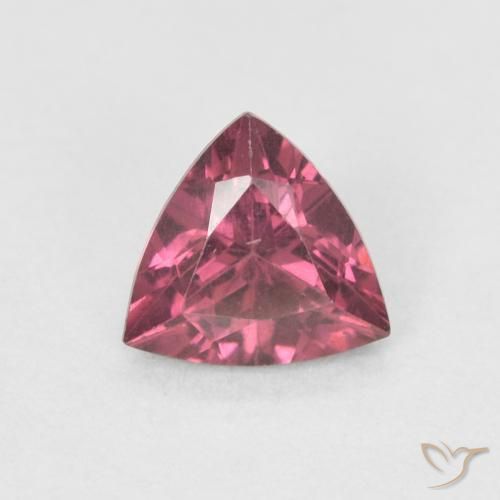 0.54ct Натуральный Пурпурно-красный Родолит Гранат, Триллион, Чистота VS