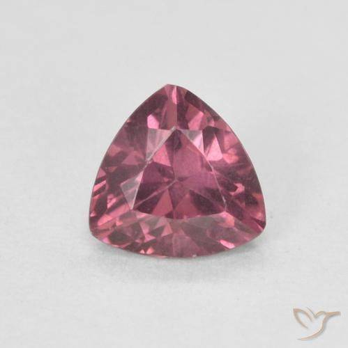 0.57ct Натуральный Темно-красный Родолит Гранат, Триллион, Чистота VS