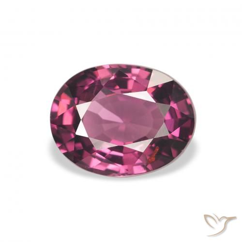2.03ct Натуральный Средний фиолетовый Родолит Гранат, Овал, VVS-VS