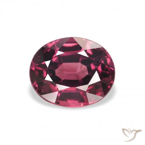 2.13ct Натуральный Medium Dark-Purple Родолит Гранат, Овал, VVS-VS