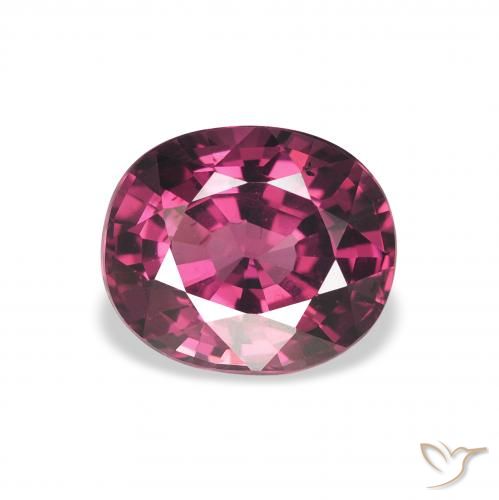 2.31ct Натуральный Средний фиолетовый Родолит Гранат, Овал, VVS-VS