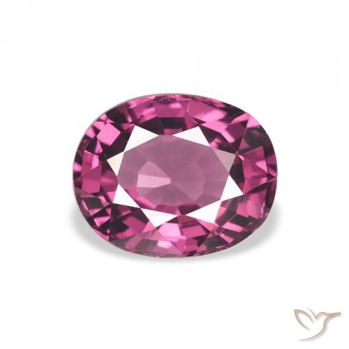 2.35ct Натуральный Средний фиолетовый Родолит Гранат, Овал, Чистота VVS
