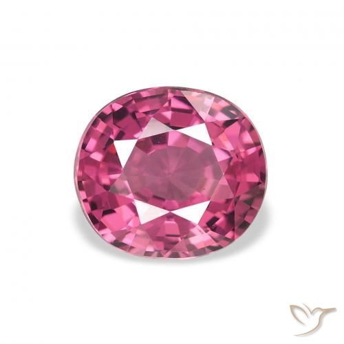 2.23ct Натуральный Розовый ягодный фиолетовый Родолит Гранат, Овал, Чистота VVS