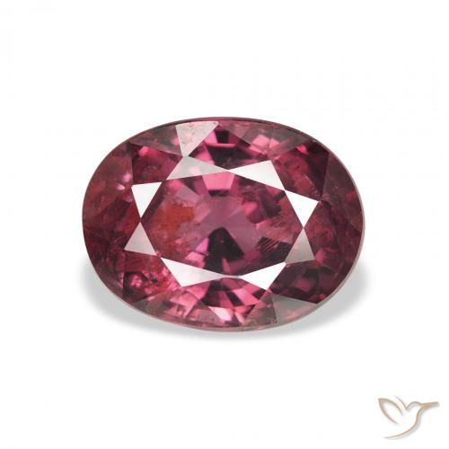 2.95ct Натуральный Ягодный фиолетовый Родолит Гранат, Овал, Чистота VS