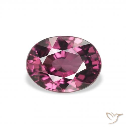 2.28ct Натуральный Средний фиолетовый Родолит Гранат, Овал, Чистота VS