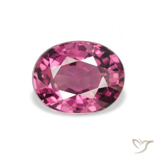 2.34ct Натуральный Розовый ягодный фиолетовый Родолит Гранат, Овал, Чистота VS