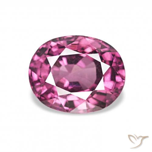 1.25ct Средний фиолетовый Родолитовый гранат, Овал, VVS-VS