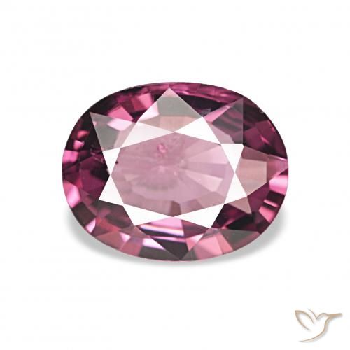 1.13ct Темно-красновато-фиолетовый Родолитовый гранат, Овал, VVS-VS