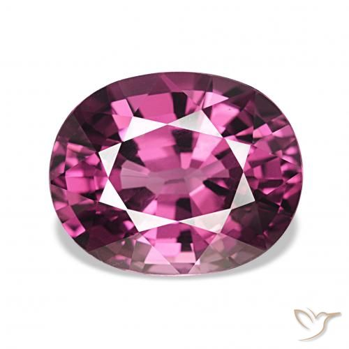 4.24ct Medium Dark-Purple Родолитовый гранат, Овал, Чистота VVS