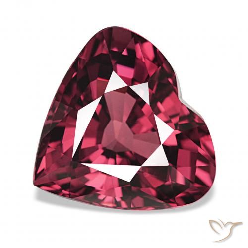 4.75ct Medium Dark-Red Родолитовый гранат Драгоценные Камни, Сердце, Чистота VVS