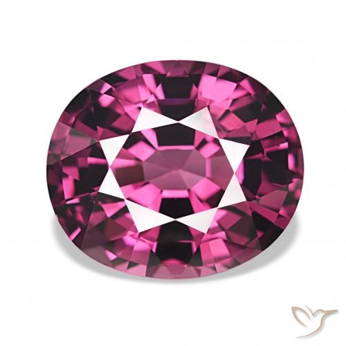 4.82 карата, натуральный Средний фиолетовый Родолитовый гранат, Овал, VVS-VS