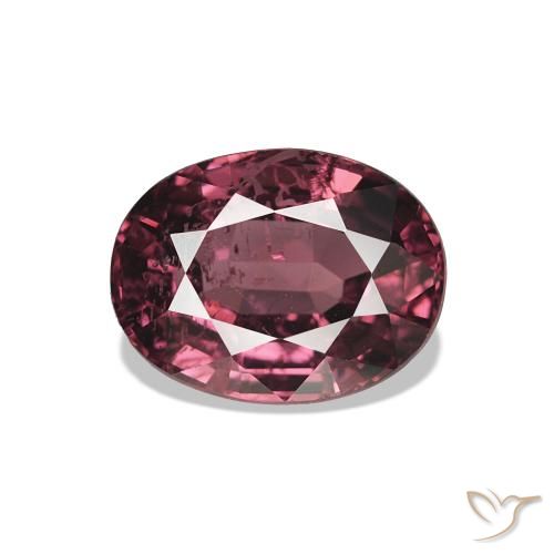 1.37ct Medium Dark-Red Родолитовый гранат, Овал, VS-SI
