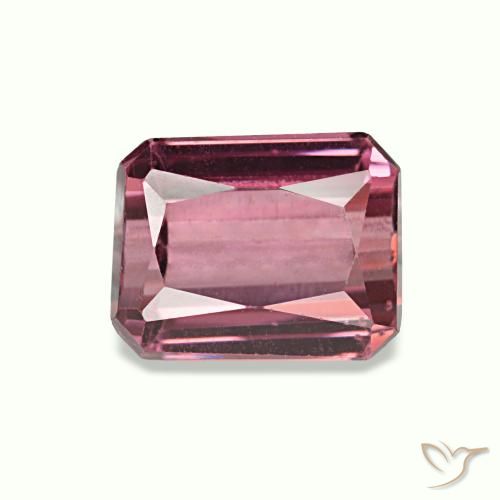 Натуральный красный родолит 1,36 карата изумрудная огранка, VVS-VS
