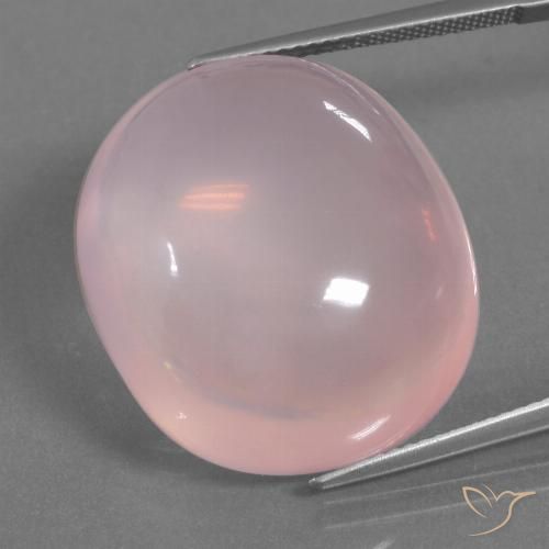 45.90ct Натуральный Светло-розовый Розовый кварц, Овал, Прозрачный