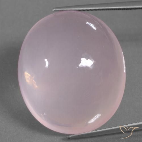 40.97ct Натуральный Светло-розовый разных оттенков Розовый кварц, Овал, Полупрозрачный