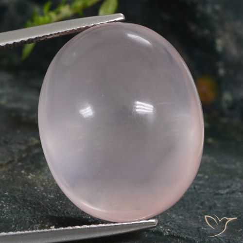 36.82ct Натуральный Светло-розовый Розовый кварц, Овал, Прозрачный