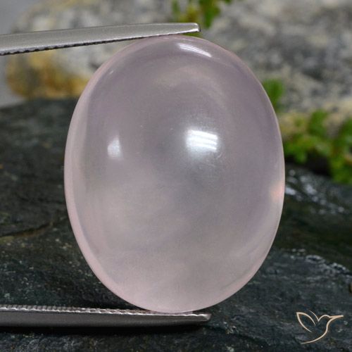 38.60ct Натуральный Очень светло-розовый Розовый кварц, Овал, Прозрачный