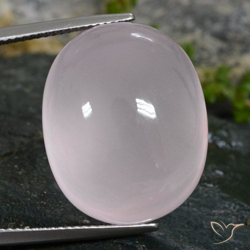 40.38ct Натуральный Очень светло-розовый Розовый кварц, Овал, Полупрозрачный