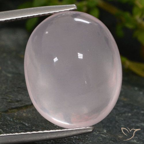 15.67ct Натуральный Очень светло-розовый Розовый кварц, Овал, Полупрозрачный