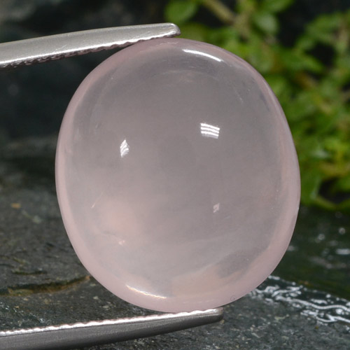 14.67 карата, натуральный Светло-розовый Розовый кварц, Огранка Овал, Полупрозрачный