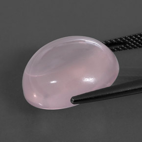 15.13 карата, натуральный Light Pink  Розовый кварц, Огранка Овал, Прозрачный