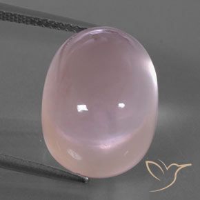 15.32ct Натуральный Светло-розовый Розовый кварц, Овал, Полупрозрачный