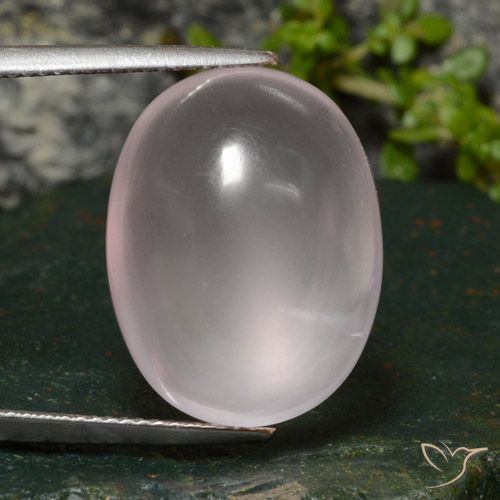 22.88ct Натуральный Очень светлая роза розовая Розовый кварц, Овал, Прозрачный
