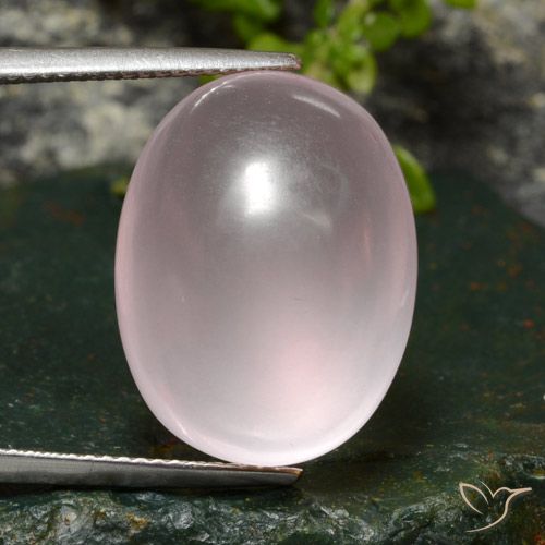26.89ct Натуральный Светло-розовый разных оттенков Розовый кварц, Овал, Прозрачный