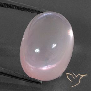 21.17ct Натуральный Светло-розовый Розовый кварц, Овал, Прозрачный