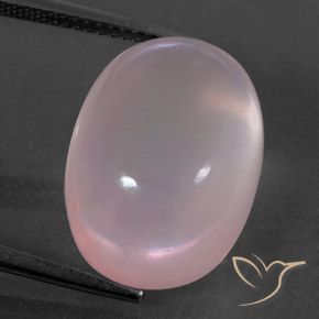 18.97ct Натуральный Светло-розовый разных оттенков Розовый кварц, Овал, Полупрозрачный