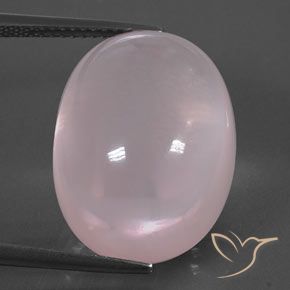 24.14ct Натуральный Light Pink  Розовый кварц, Овал, Прозрачный