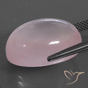 24.85 карата, натуральный Light Pink  Розовый кварц, Овал, Прозрачный