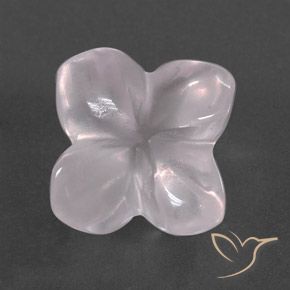 8.83ct Натуральный Очень светлая роза розовая Розовый кварц, Огранка Цветок, Полупрозрачный