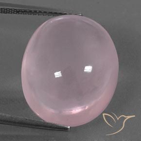 22.65ct Натуральный Средне-розово-розовый Розовый кварц, Овал, Прозрачный