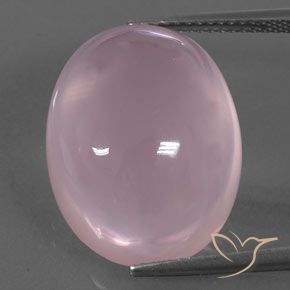 21.08ct Натуральный Средне-розово-розовый Розовый кварц, Овал, Прозрачный