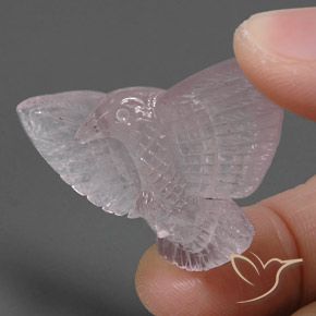 37.25 карата, натуральный Светло-розовый Розовый кварц, причудливая, Полупрозрачный