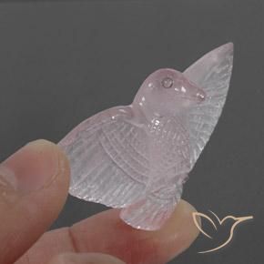 45.49ct Натуральный Очень светло-розовый Розовый кварц, причудливая, Полупрозрачный