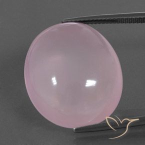 33.99ct Натуральный Средний розовый Розовый кварц, Овал, Полупрозрачный