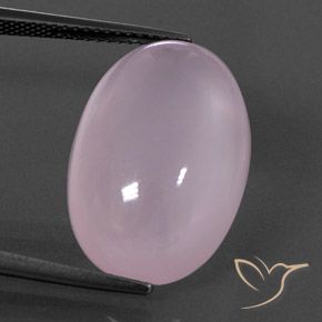 18.71ct Натуральный Светло-вишнево-розовый Розовый кварц, Овал, Полупрозрачный