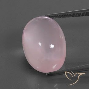 23.01ct Натуральный Средне-розово-розовый Розовый кварц, Овал, Полупрозрачный