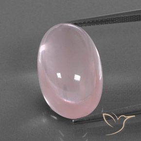 17.87ct Натуральный Светло-розовый Розовый кварц, Овал, Полупрозрачный