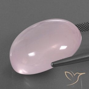 47.42 карата, натуральный Жевательная резинка розовый Розовый кварц, Овал, Полупрозрачный