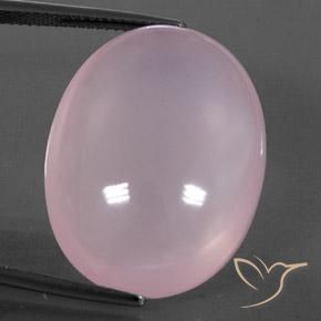 38.81ct Натуральный Светло-розовый Розовый кварц, Овал, Полупрозрачный