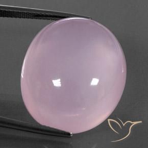 41.98ct Натуральный Светло-розовый Розовый кварц, Овал, Полупрозрачный