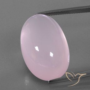36.69ct Натуральный Светло-розовый Розовый кварц, Овал, Полупрозрачный
